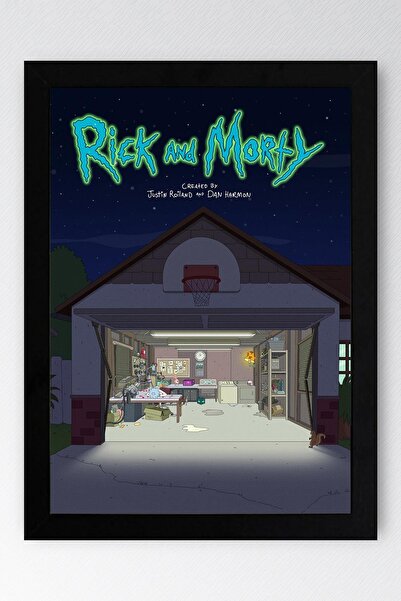 Saturn Rick and Morty Çerçeveli Tablo - Rick and Morty Animasyon Fim Posteri ...