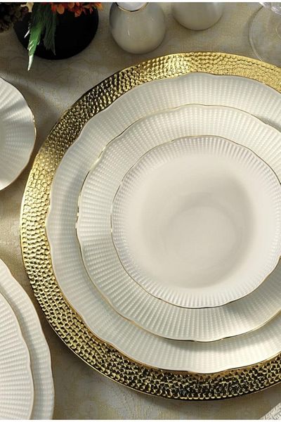 Kütahya Porselen Bone İlay 1 Piece Bowl Gold Gilt