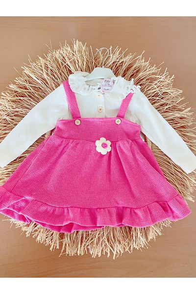 EBRU ÖZÖRGÜCÜ Girl Pink Daisy Salopet Dress