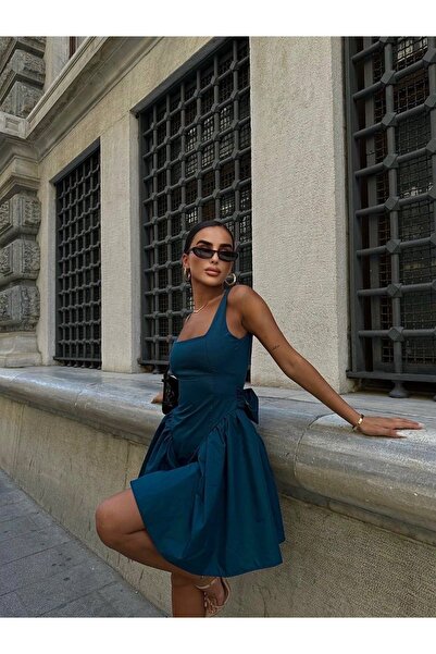 Ekim Store Φιόγκος Λεπτομέρεια Ποπλίνα Φούστα Μπαλόνι