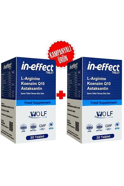 Wolf In Effect X2 Set - Food Supplement, Arginine and Coenzyme Q10 Astaxanthin Effect Zinc Wlf34