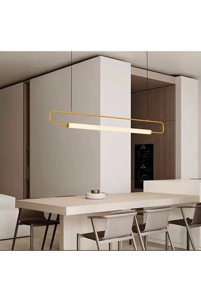 Vonalight Modern Led, 35W Diameter.4Cm Tube Plexiglass, Glass, Dining, Home, Office, Desk, Pendant Lamp, Chandelier, 3000K 120cm