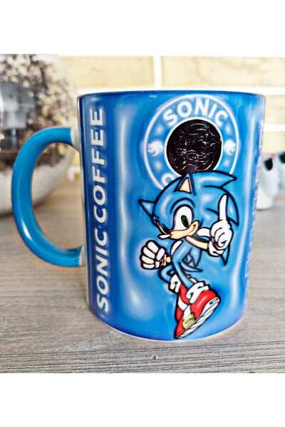 Mugs and love Sonic baskı porselen kupa