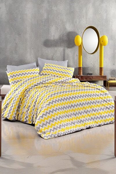 MORRİVAL JEDNOKOŠTAN ŽUTI ZIGZAG UZORAK Sa deznom SET SLIKA, 155X215 POKRIVAČ...