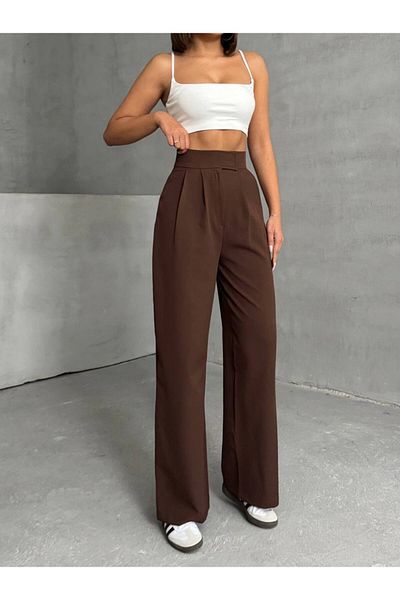 AykaStyleShop High Waist Velcro Palazzo Pants