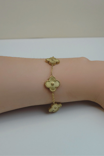 ayışığı Gold Large Clover Bracelet