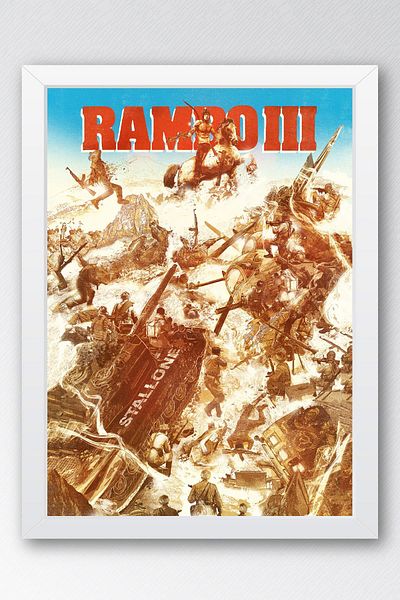 Saturn Tablou cu ramă Rambo - Tablou poster Rambo Fim