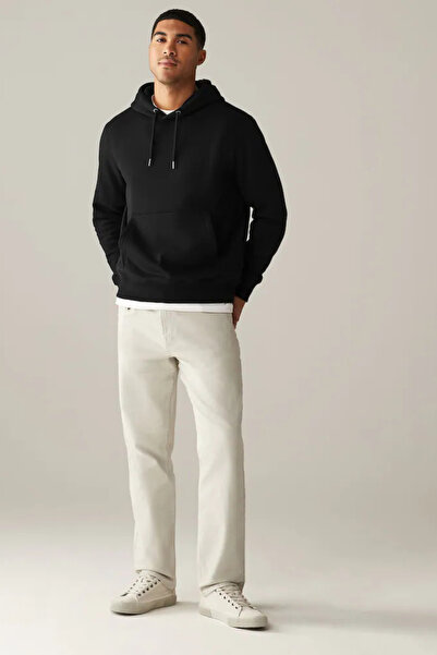 Superlife Ανδρικό φούτερ με κουκούλα, άνετο και χοντρό, με εσωτερικό φλις, 3 κλωστές, spr25sw55