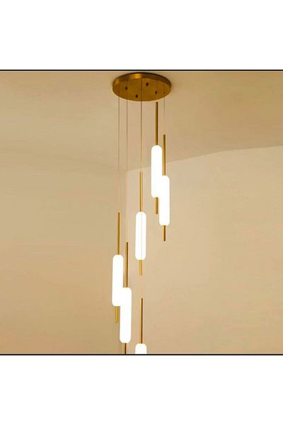 Vonalight 6-Piece Acrylic, Staircase, Gallery, Villa, Office, Home, Pendant, Chandelier, Led Lighting, Decorative 3000K Light