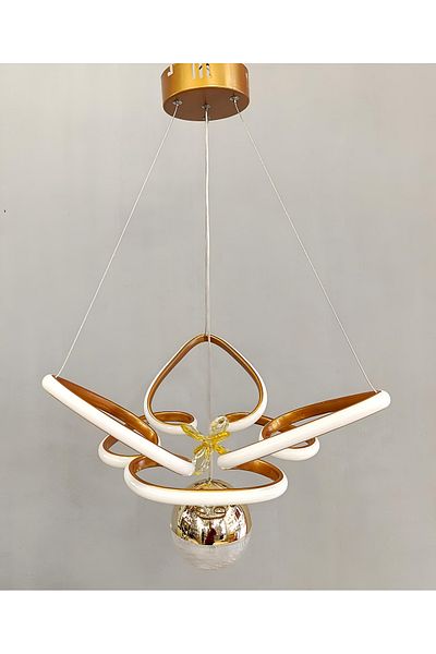 Kafkas 3 Arm Butterfly Candy Bulk Bronze Led Chandelier