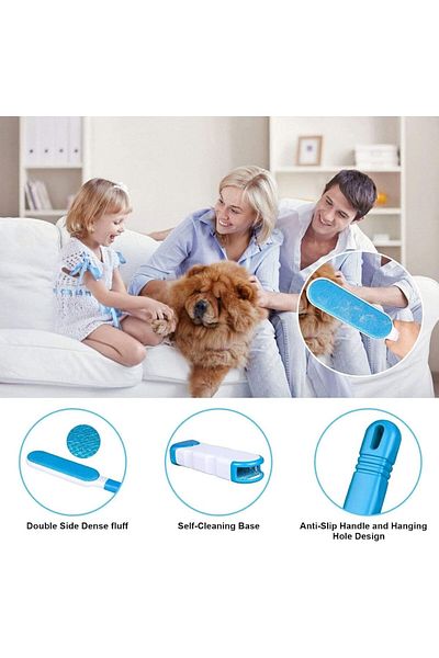 Busstier Pet Hair Remover – Double Sided Cat Dog Hair Remover, Self Cleaning Brush