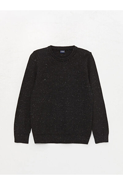 LC Waikiki سترة تريكو للأولاد بأكمام طويلة وياقة دائرية باللون الأسود من LCW ...