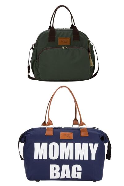 Lui Baby حقيبة ظهر للعناية بالطفل وحقيبة كتف للأم مكونة من قطعتين