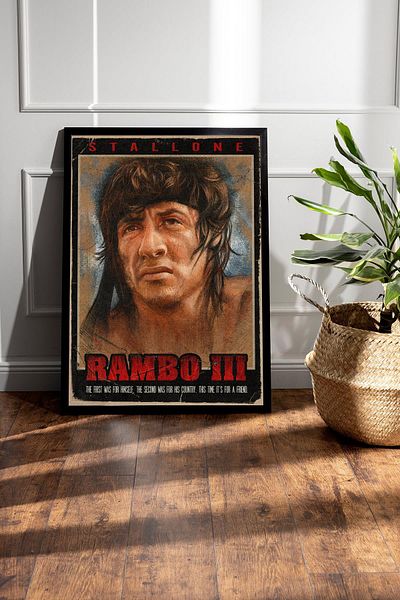 Saturn Tablou cu ramă Rambo - Tablou poster Rambo Fim
