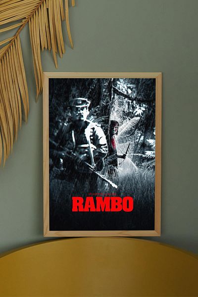 Saturn Tablou cu ramă Rambo - Tablou poster Rambo Fim
