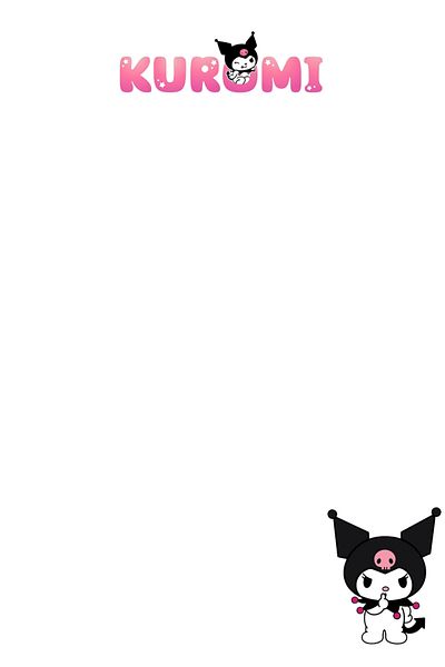 Srctech Kuromi Unlined Notepad Memo Pad Notepad 50 Sheets A5 Size