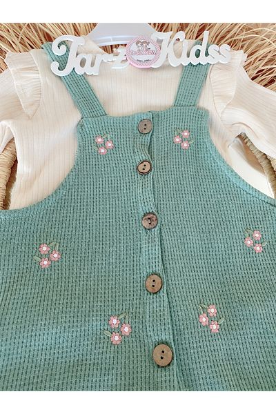 EBRU ÖZÖRGÜCÜ Girl's Buttoned Salopette Dress