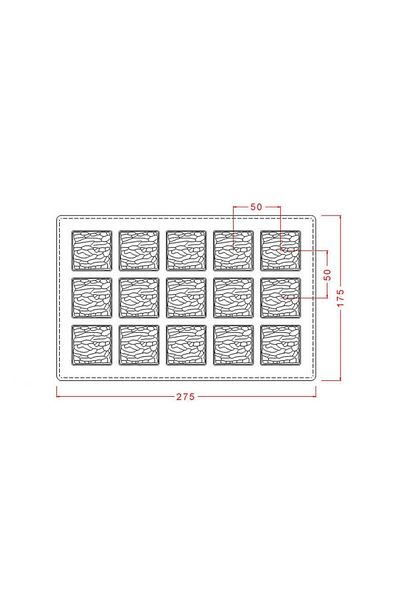 İmplast 8 Gr. - 210 Polycarbonate Square Madlen Chocolate Mold