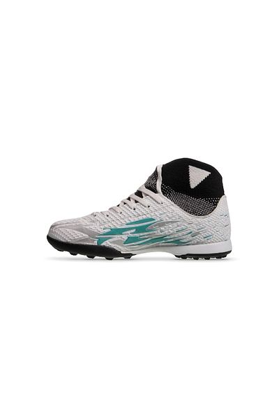 M.P. Unisex Λευκά παπούτσια ποδοσφαίρου Astroturf - Lace-Up, 241-1700gr