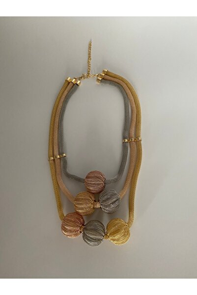 Arif KOÇ 24 ayar altın kaplama el yapımı 3 renkli 3 sıra işlemeli topcuk mode...