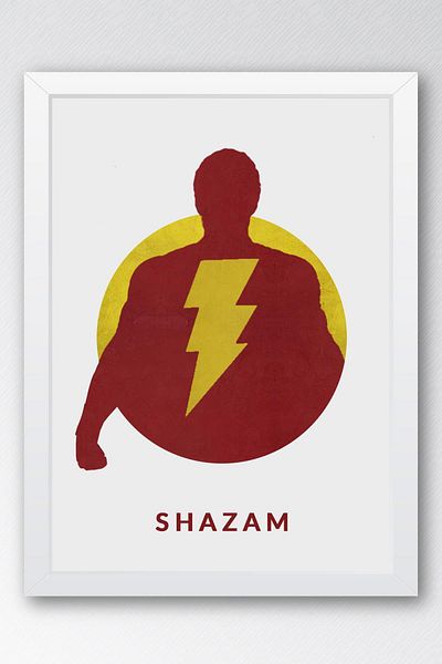 Saturn Ζωγραφική με κορνίζα Shazam - Ζωγραφική αφίσας Shazam Fim