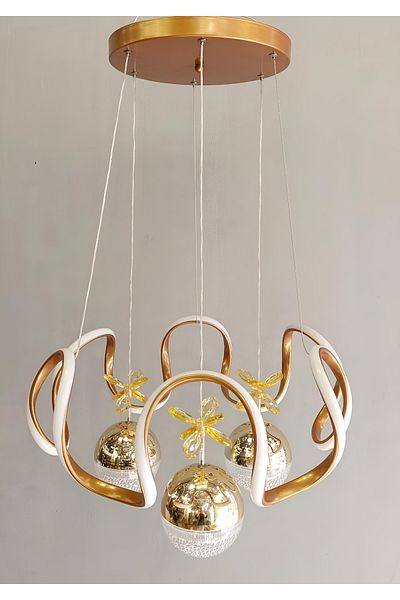 TREND Modern Bronze Led Chandelier with 3 Stage Cloud Candy Bulk
