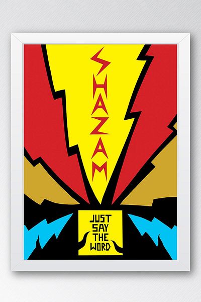 Saturn Ζωγραφική με κορνίζα Shazam - Ζωγραφική αφίσας Shazam Fim