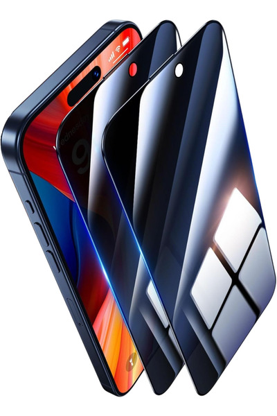 Evax (2 ADET SHIELD HAYALET) Iphone 15 Pro Uyumlu Hayalet Tam Kaplayan Shield...