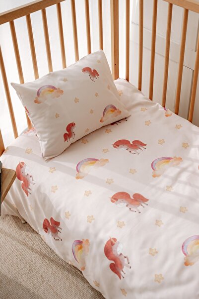 Lollie Baby&Kids طقم سرير أطفال مونتيسوري (100×200) قطن ساتان - يونيكورن