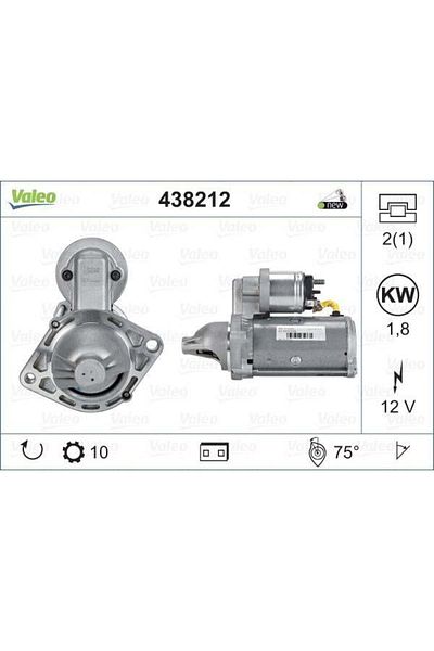 VALEO 12v Marş Motoru 10 Diş 1.8 Kw Fıat 1.3 Multıjet/opel 1.3 Cdtı