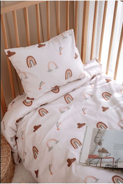 Lollie Baby&Kids Montessori Baby and Kids Bedding Set - Rainbow, Cotton Satin (100X200)
