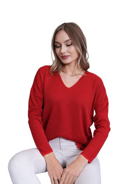 lavella Women's V-Neck Silvery Sweater 12815 Bgl-St04225