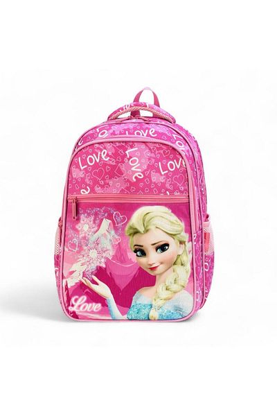Baginn Geanta pentru scoala primara Set 2 piese Lunchbox Queen of Snows cu termos 42*30 Cm Geanta fetita