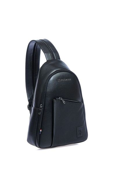 U.S. Polo Assn. ΒΑΣΗ. Polo Assn. PLEVR21556 Μαύρο ανδρικό σακίδιο πλάτης χιαστί