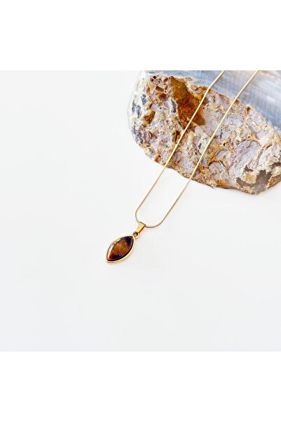 Vesce Atelier Occhio di tigre Çelik Kolye