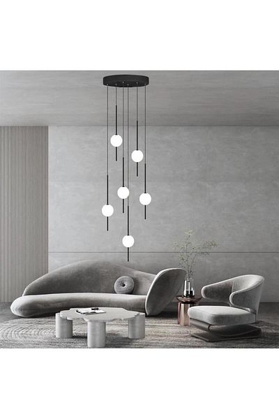 Vonalight 6 Pcs Acrylic Stairwell - 3000K Light, Pendant, Lamp, Led, Lighting, Decorative