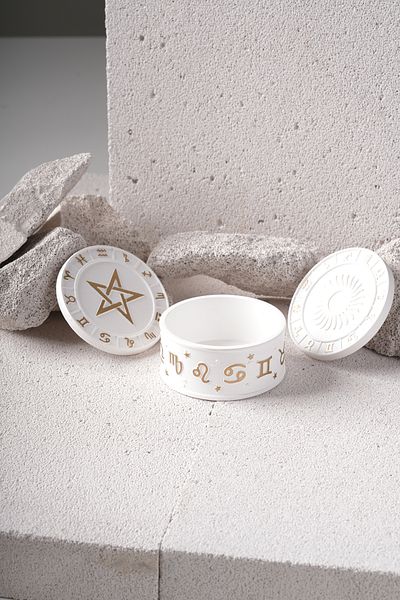 ALCSTORE Decorative Box with Zodiac Sign Planet Figure