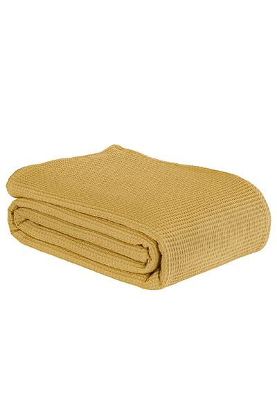 Eponj Home Ecocel Pique Battal Cover - 220x230cm Karde Mustard