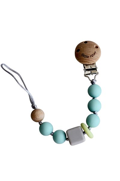LUQU BABY LUQU Silicone Pacifier Beads- Blue Wood