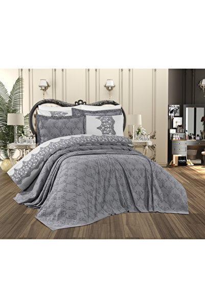 GOLDROOM Tesla Şünil Nakışlı Çeyiz Seti 9 Parça