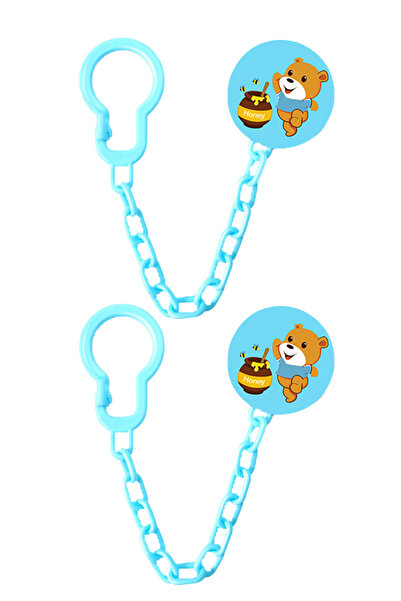 LUQU BABY حامل مصاصة لوكيو - أزرق - عبوة من قطعتين