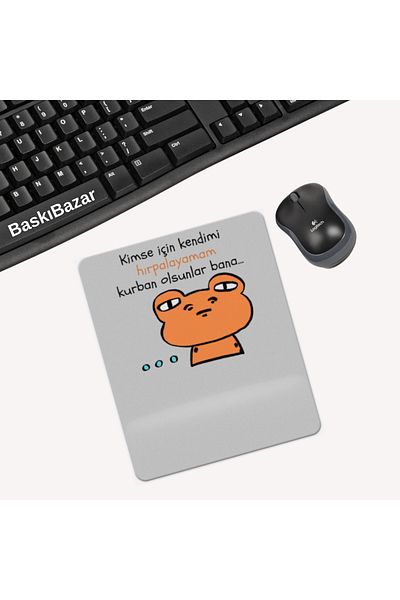 BASKIBAZAR Since 2020 I Can'T Swing Myself for Anyone Printed Rectangle Mousepad with Wrist Rest