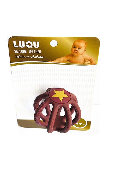 LUQU BABY LUQU Silicone Teether Ball- Red