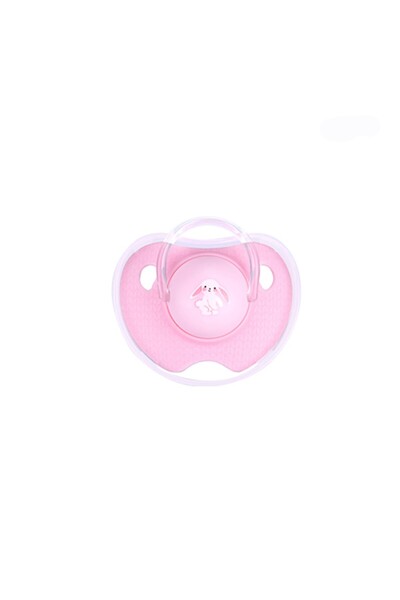 LUQU BABY لهاية لوكو من السيليكون برأس مسطح للأطفال من عمر 0+ أشهر - وردي