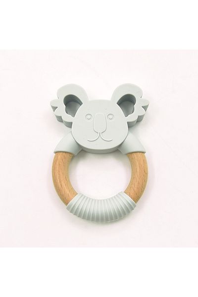 LUQU BABY LUQU Silicone + Wood Teether- Head