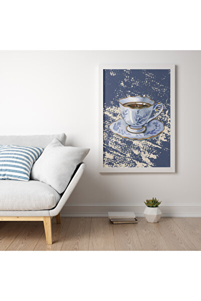 VRHediye White-Blue Vintage Design Set of 4 Disassembly Frames