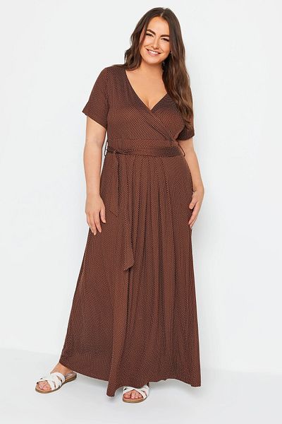 Stil Diva Φόρεμα V-Neck Lycra Wrap με ζώνη - Μεγάλο μέγεθος303160
