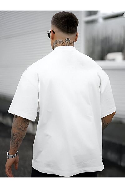 Sezon tekstil California Printed Crew Neck Oversize Cotton T-Shirt