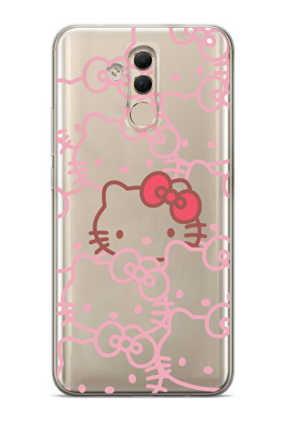 moonset Huawei Mate 20 Lite Uyumlu Hello Kitty Tasarımlı Baskılı Şeffaf Telef...