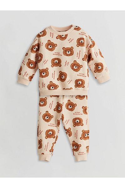 LC Waikiki Lcw Kids W4Eb22B1 Tkm, Petrol Ecru Printed